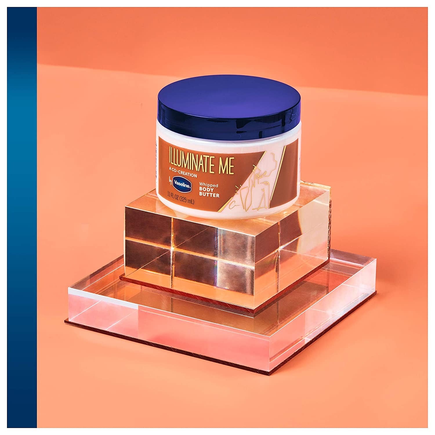 the tub of moisturizer on a display case