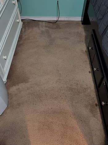 reviewer after image of the same carpet now clean and stain-free