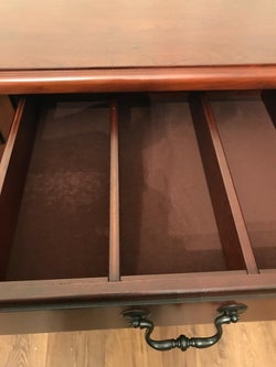 Reviewer image of product drawer with brown felt