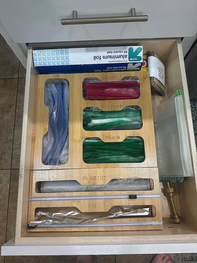 reviewer image of the organizer in a kitchen drawer