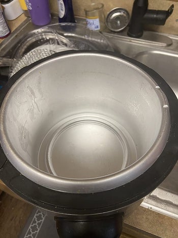 reviewer after image of the same bowl completely spotless