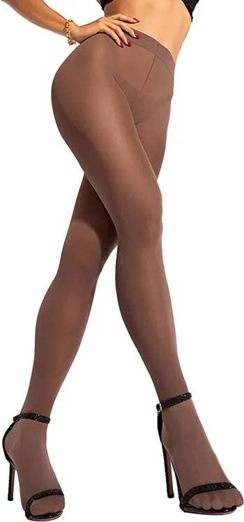 model wearing stockings