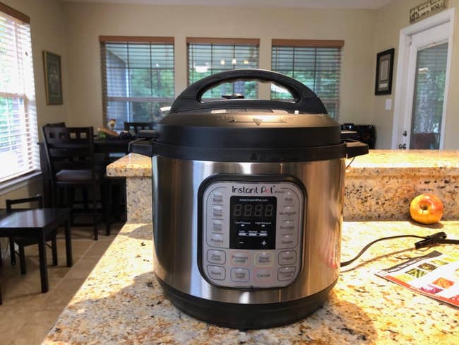 the instant pot on a kitchen counter