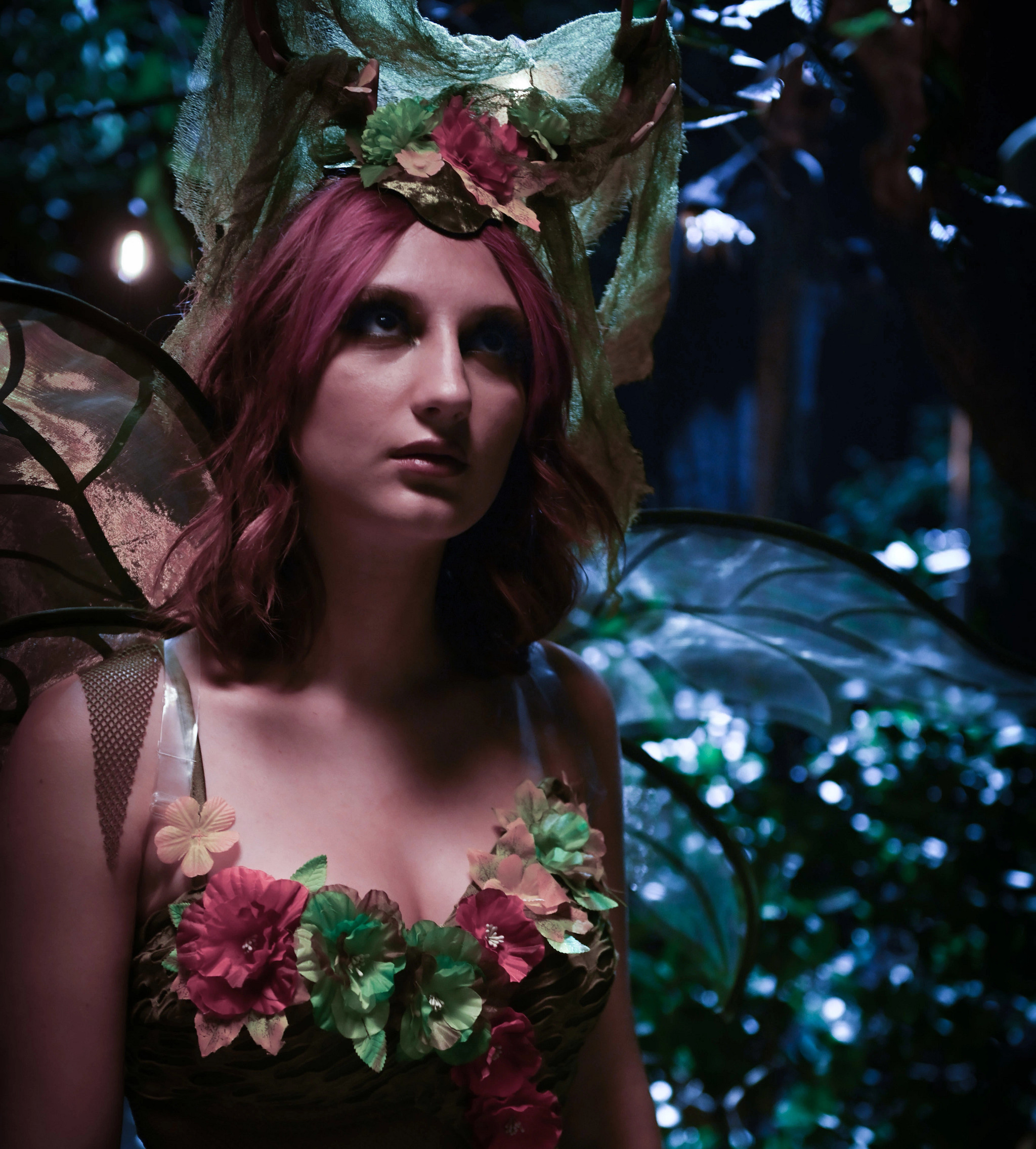 A girl dressed as a woodland fairy