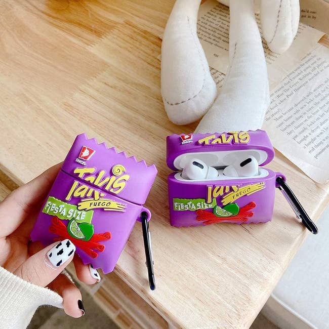 Purple Takis-themed AirPods cases for regular AirPods and Pro 