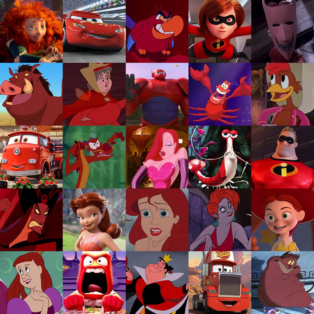 Identify The Red Disney Characters Trivia Quiz