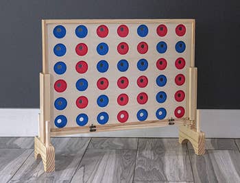 the giant wooden connect four game