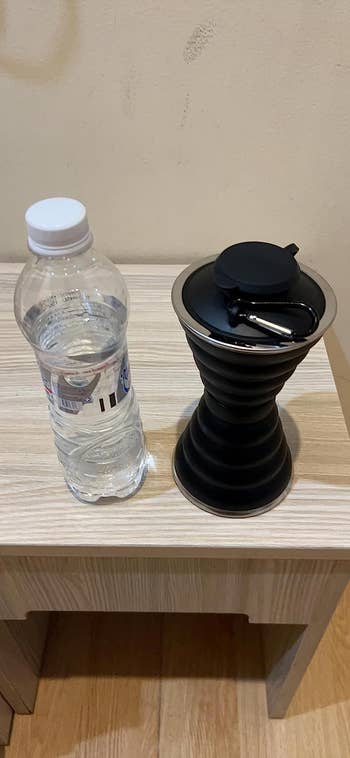 The water bottle expanded