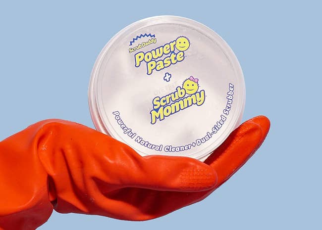 the jar of cleaning paste