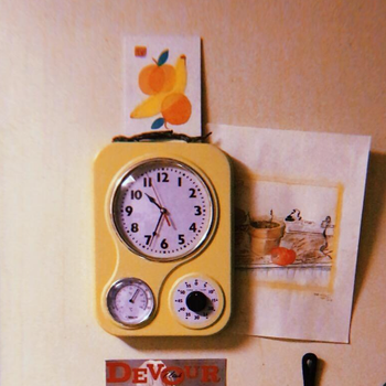 close up of reviewer's clock on wall