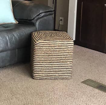 Reviewer image of square pouf