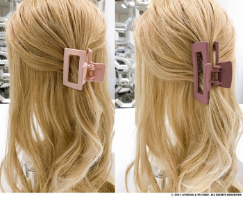 mannequin head wearing two of the minimalist claw clips