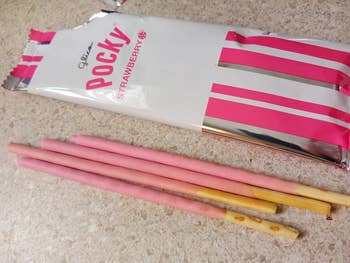 A few of the strawberry flavored sticks 
