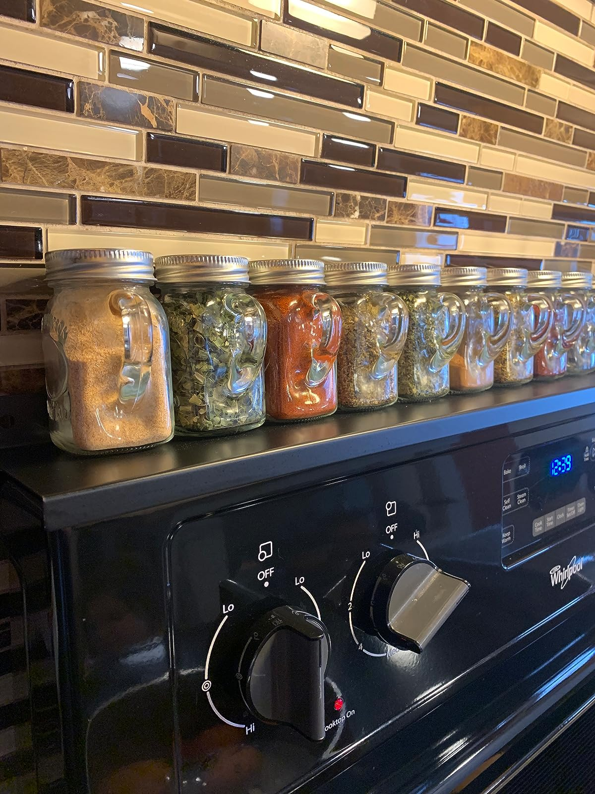 close up   of the support  and jars