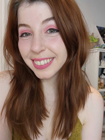 buzzfeed editor makeup look using the foundation