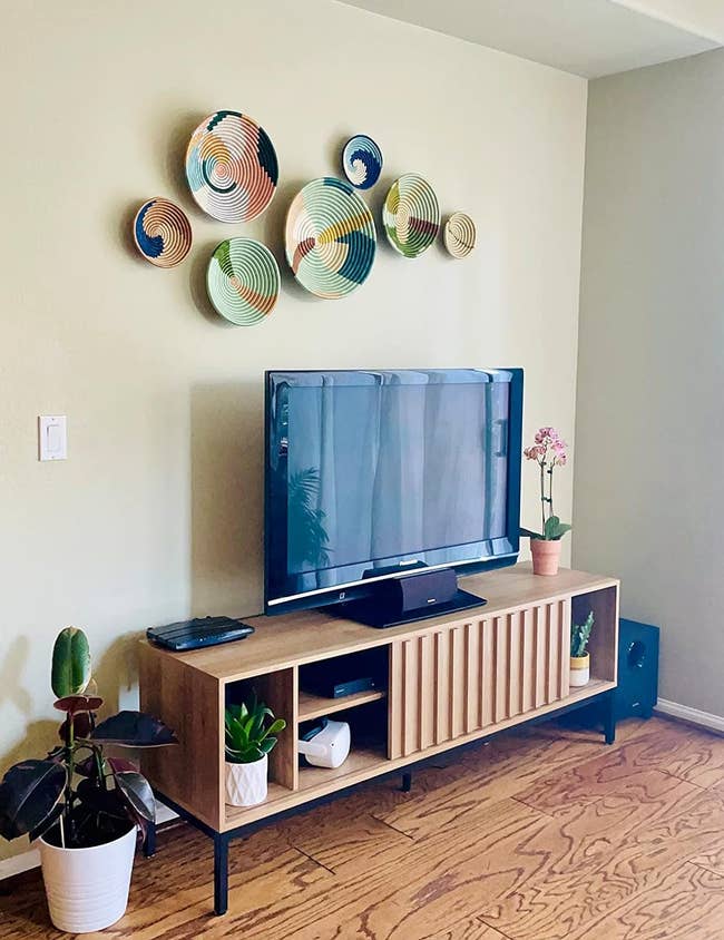 reviewer image of the TV console in a living room