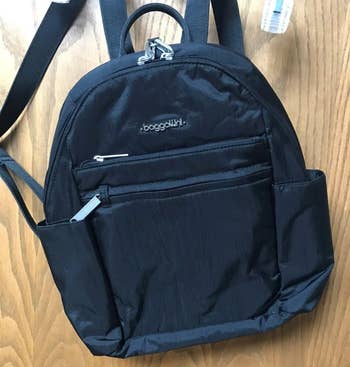 reviewer photo of the black backpack