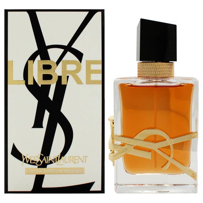 Yves Saint Laurent Libre Eau de Parfum Intense vessel and packaging displayed