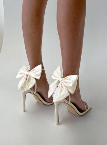 back of the heels with bows