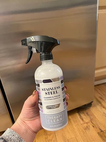 after: the stainless now looking shiny with no streaks
