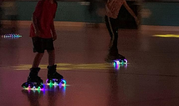 Reviewer image of skates lighting up different colors