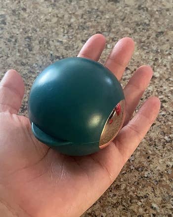 reviewer holding tiny greenish shot successful their manus