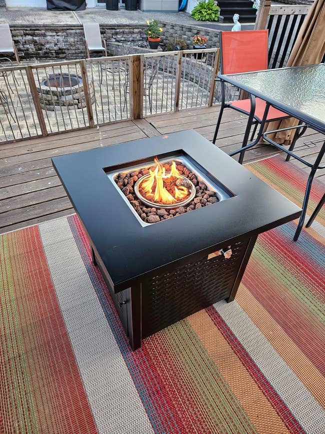 reviewers lit fire pit