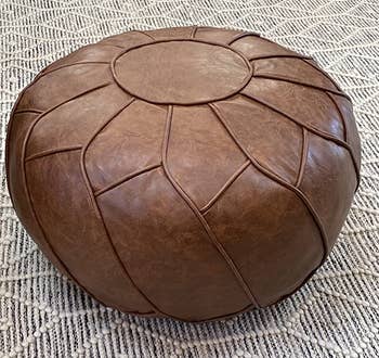 Reviewer image of mocha pouf