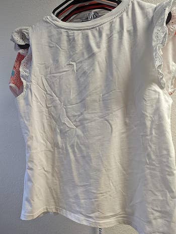 a reviewer photograph of a garment with wrinkles