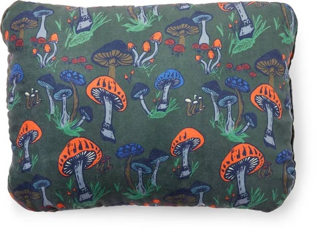 mushroom print pillow