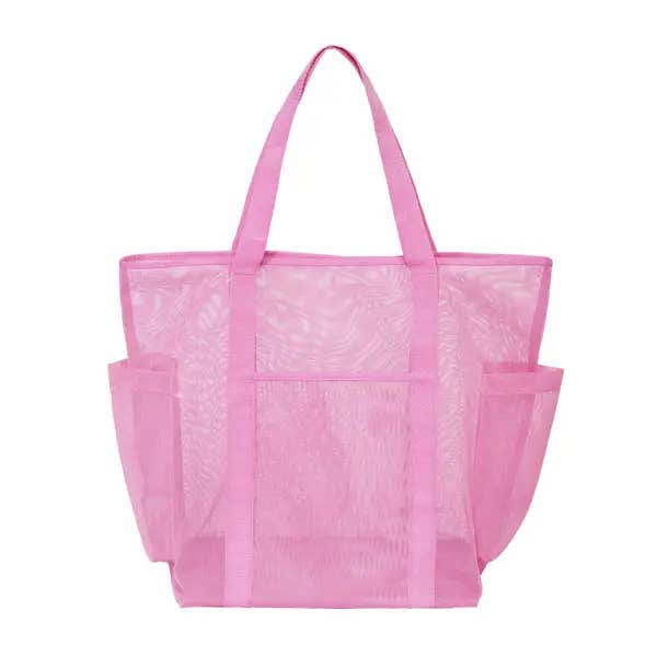 The pink mesh tote