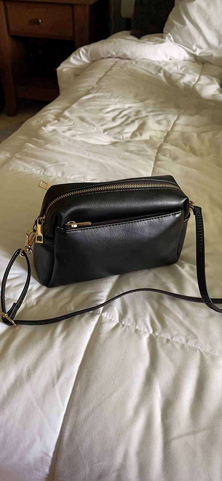 Small Crossbody Bags Women Mini PU Leather Shoulder Messenger Bag Clutch- Black - Walmart.com