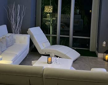 Reviewer image of the white lounge chair