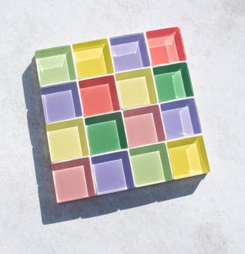 product image of multicolored tile coaster