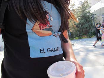 a reviewer in a gamer mexican lottery shirt