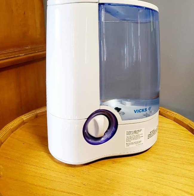 the blue and white humidifier