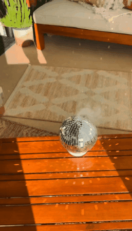 gif of the disco ball diffuser in action