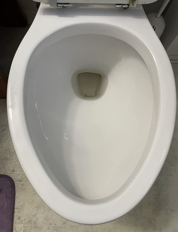 the same toilet now looking clean