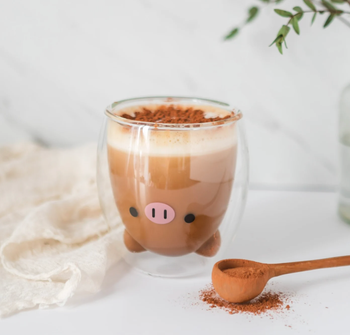 The glass cup that looks like an upside down big