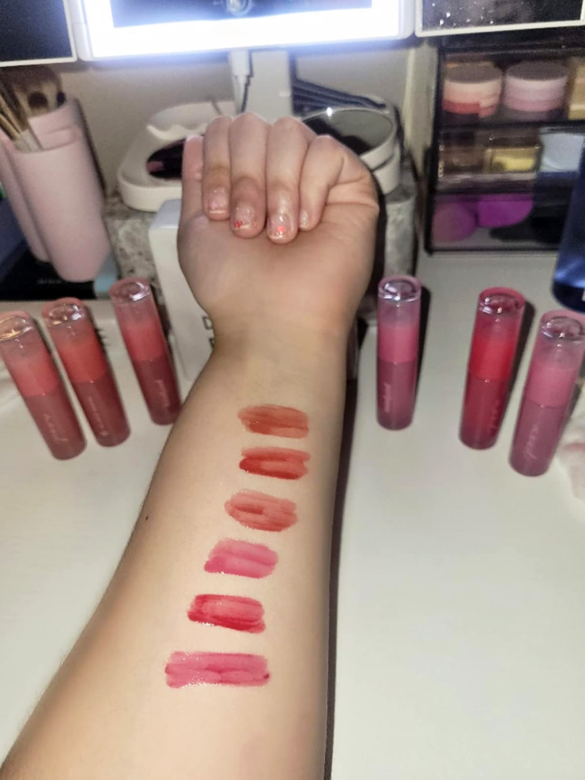 swatches connected  an arm