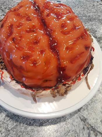 reviewers brain shaped cake 