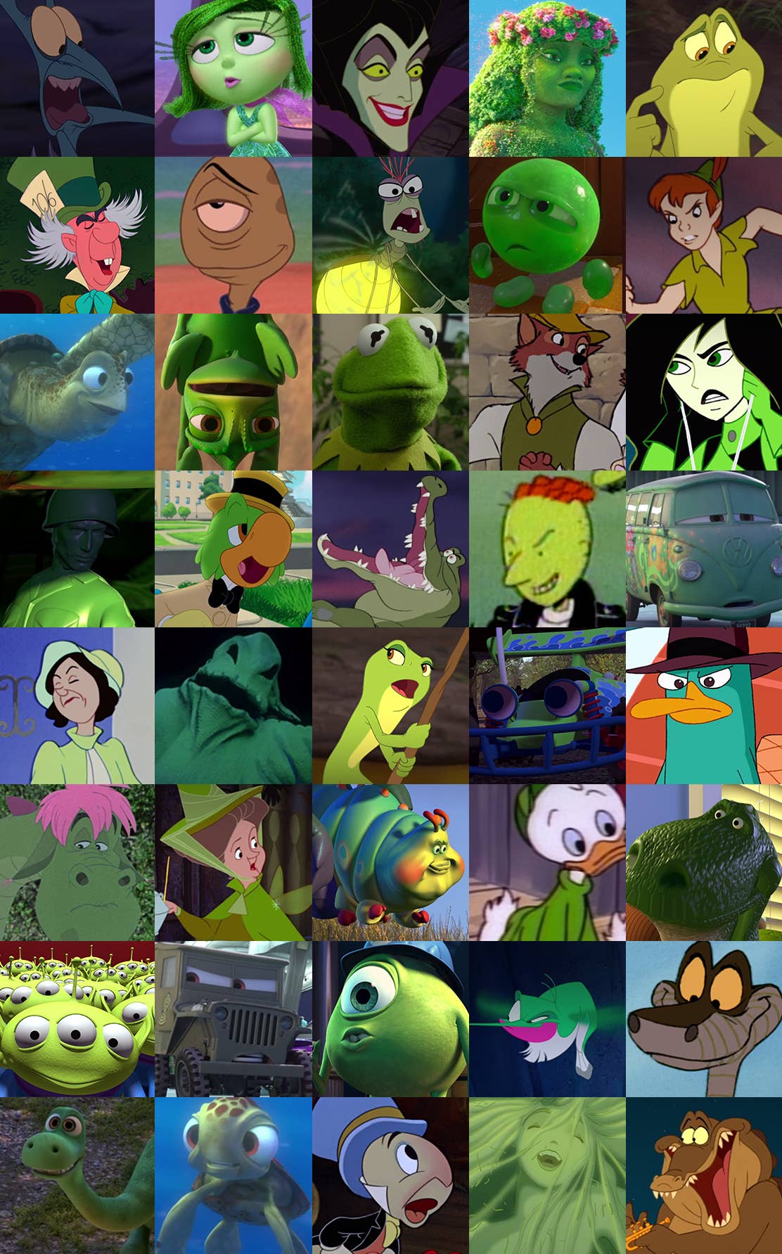 Can You Identify These Green Disney Characters