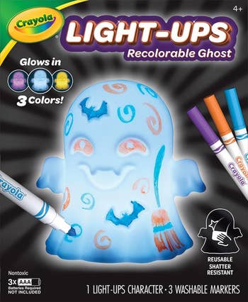 Crayola Light-Ups Recolorable Ghost with glow diagnostic   and includes 3  washable markers. Suitable for ages 4 and up