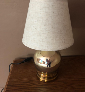 a reviewer photo of the lamp turned off 