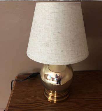 a reviewer photo of the lamp turned off 