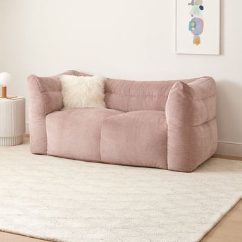 squishy loveseat that looks like a couch shaped pillow