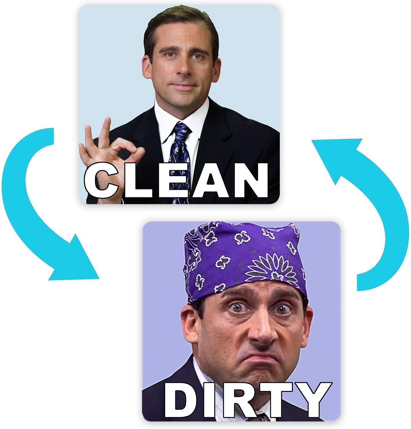 Reverse images of Michael from the office that says