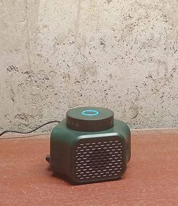 reviewer photo of the green rodent repeller