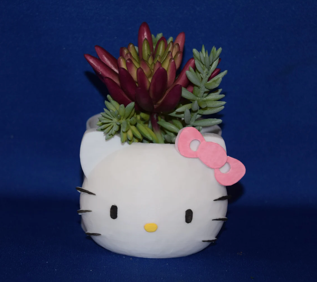 The Hello Kitty planter