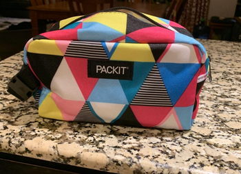 reviewer image of the snack box in triangle stripes